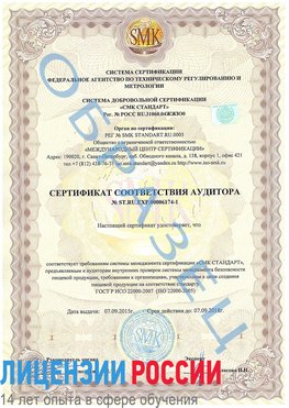 Образец сертификата соответствия аудитора №ST.RU.EXP.00006174-1 Симферополь Сертификат ISO 22000